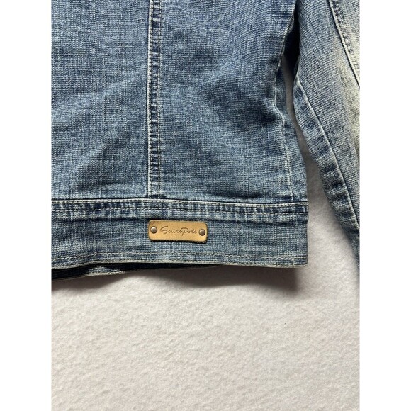 Southpole Junior Collection Jean Jacket Sz Large Women’s juniors Distressed Y2K - Picture 5 of 5